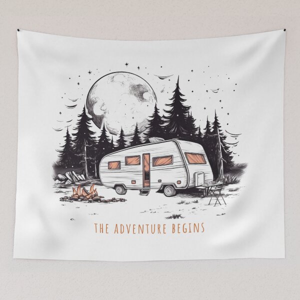 Item preview, Camping Life - The Adventure Begins- Caravan Life designed and sold by WeekendSurprise.