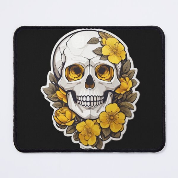 Item preview, Copy of Sunlit Decay: Yellow Floral Skull Designs designed and sold by ArtemExpressio.