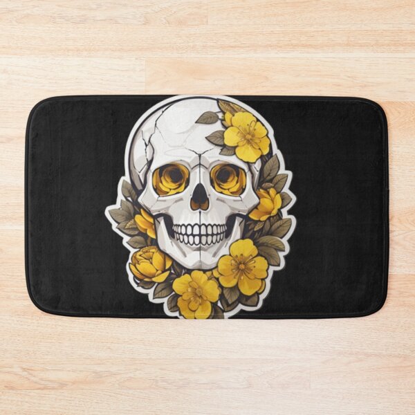 Item preview, Copy of Sunlit Decay: Yellow Floral Skull Designs designed and sold by ArtemExpressio.