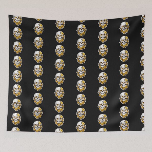 Item preview, Copy of Sunlit Decay: Yellow Floral Skull Designs designed and sold by ArtemExpressio.