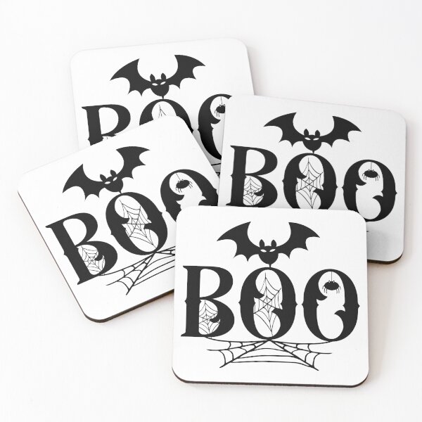 Item preview, Boo with Bats and Spiderwebs designed and sold by Sarcastic Narwhal.