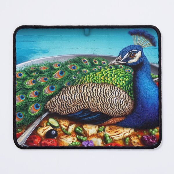 Item preview, Peacock Laying in Moussaka, Street Art designed and sold by ComputerContent.