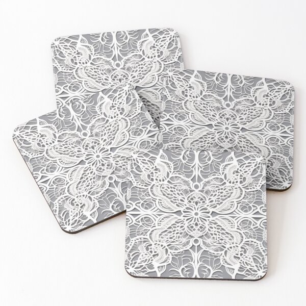 Item preview, White French lace  designed and sold by Roxburylane.