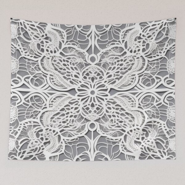 Item preview, White French lace  designed and sold by Roxburylane.