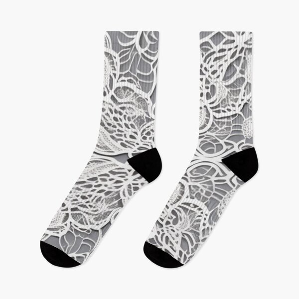 Item preview, White French lace  designed and sold by Roxburylane.
