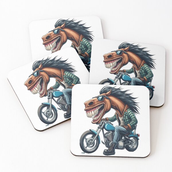 Item preview, Horse Riding Motorcycle  Vintage Subversive Cartoon designed and sold by kustomart.