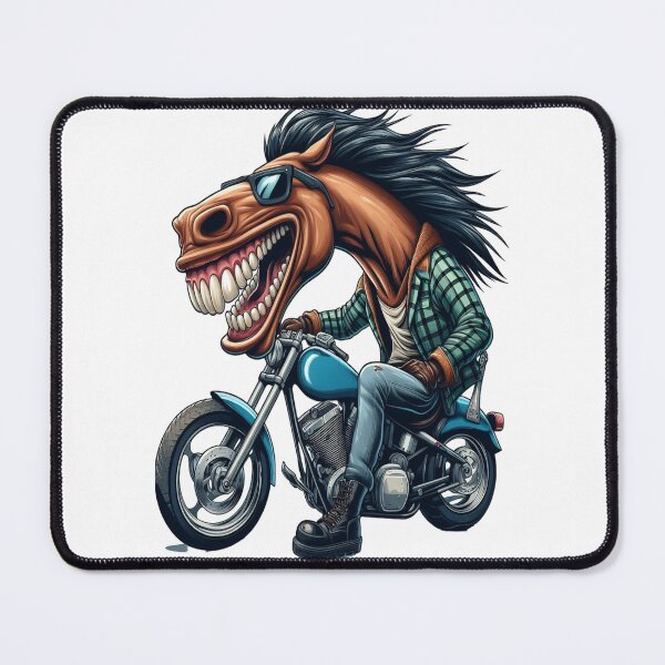 Item preview, Horse Riding Motorcycle Vintage Subversive Cartoon designed and sold by kustomart.