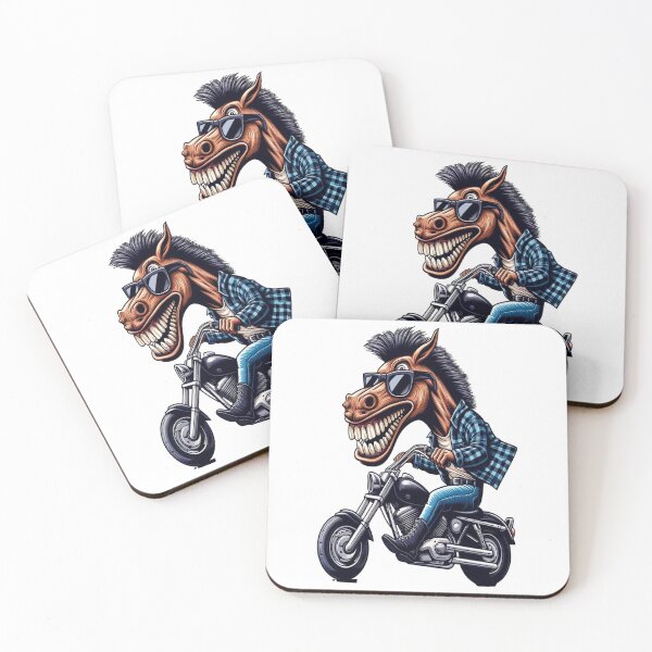 Item preview, Horse Riding Motorcycle  Vintage Subversive Cartoon designed and sold by kustomart.