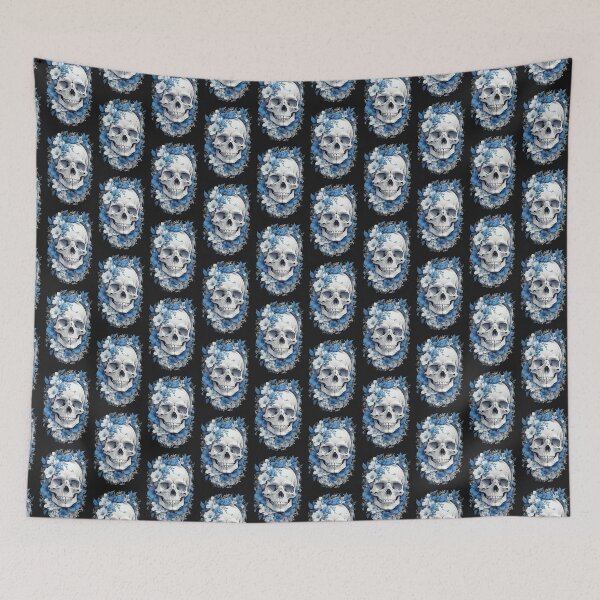 Item preview, Botanical Elegance: Celeste Skull and Flowers Design designed and sold by ArtemExpressio.