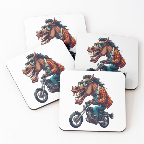 Item preview, Horse Riding Motorcycle  Vintage Subversive Cartoon designed and sold by kustomart.