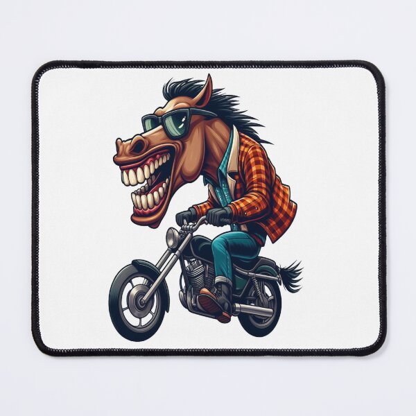 Item preview, Horse Riding Motorcycle Vintage Subversive Cartoon designed and sold by kustomart.