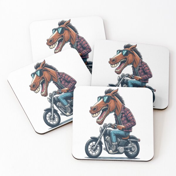 Item preview, Horse Riding Motorcycle  Vintage Subversive Cartoon designed and sold by kustomart.