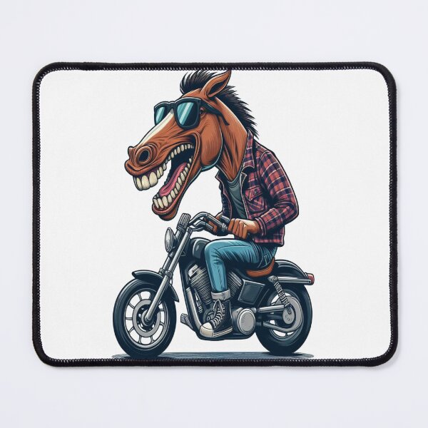 Item preview, Horse Riding Motorcycle Vintage Subversive Cartoon designed and sold by kustomart.
