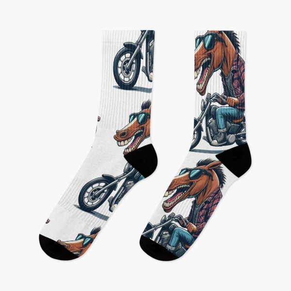Item preview, Horse Riding Motorcycle  Vintage Subversive Cartoon designed and sold by kustomart.
