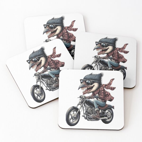 Item preview, Sparrow Riding Motorcycle  Vintage Subversive Cartoon designed and sold by kustomart.