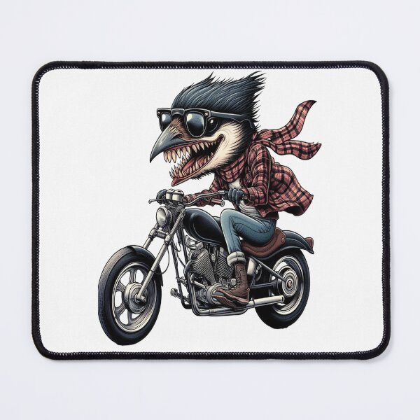 Item preview, Gorrión montando motocicleta Vintage dibujos animados subversivos designed and sold by kustomart.