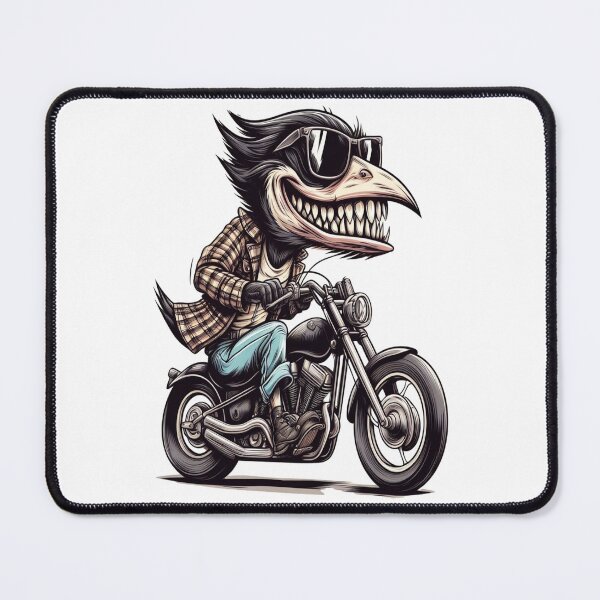 Item preview, Gorrión montando motocicleta Vintage dibujos animados subversivos designed and sold by kustomart.