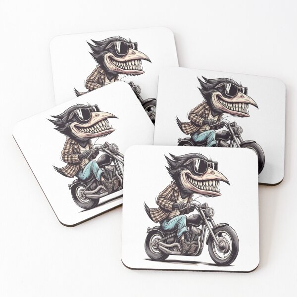 Item preview, Sparrow Riding Motorcycle  Vintage Subversive Cartoon designed and sold by kustomart.