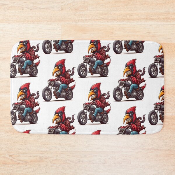 Item preview, Cardinal Bird Riding Motorcycle  Vintage Subversive Cartoon designed and sold by kustomart.