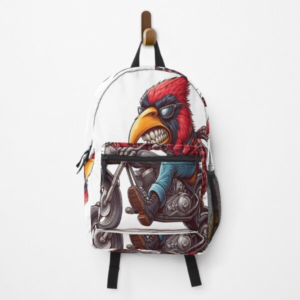 Item preview, Cardinal Bird Riding Motorcycle Vintage Subversive Cartoon designed and sold by kustomart.