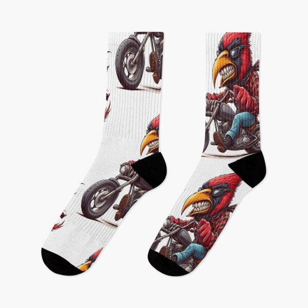 Item preview, Cardinal Bird Riding Motorcycle  Vintage Subversive Cartoon designed and sold by kustomart.