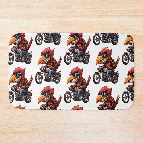 Item preview, Cardinal Bird Riding Motorcycle  Vintage Subversive Cartoon designed and sold by kustomart.