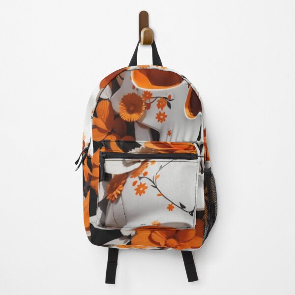 Item preview, Skeletal Bloom: A Symphony of Orange Flowers and Skulls designed and sold by ArtemExpressio.