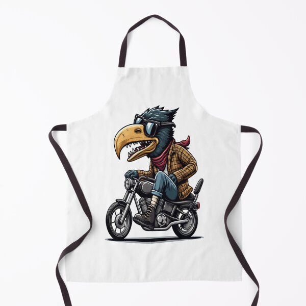 Item preview, Thrush bird Riding Motorcycle Vintage Subversive Cartoon designed and sold by kustomart.