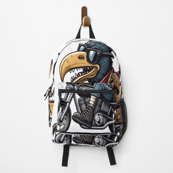 Item preview, Thrush bird Riding Motorcycle Vintage Subversive Cartoon designed and sold by kustomart.