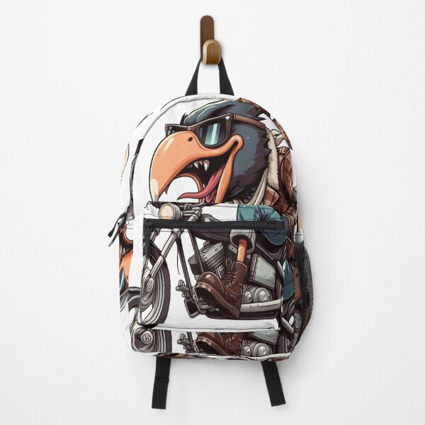 Item preview, Thrush bird Riding Motorcycle Vintage Subversive Cartoon designed and sold by kustomart.