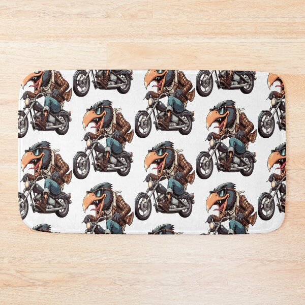 Item preview, Thrush bird Riding Motorcycle  Vintage Subversive Cartoon designed and sold by kustomart.