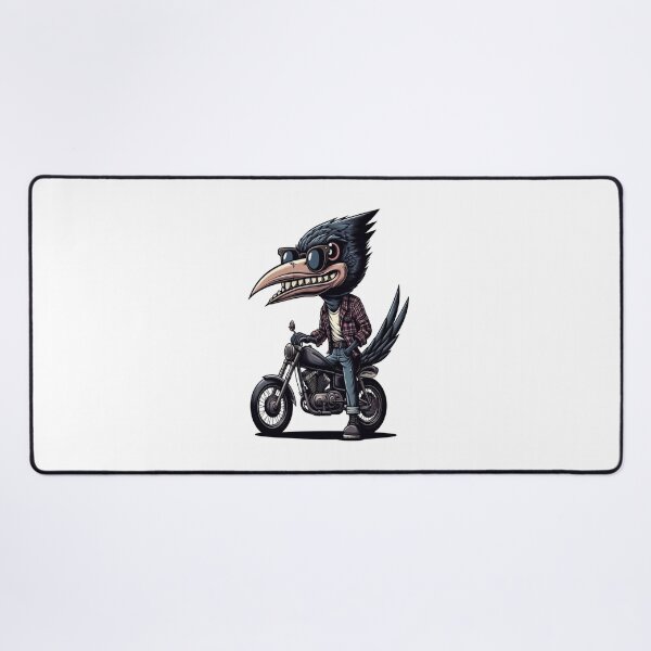 Item preview, Zorzal pájaro Montar motocicleta Vintage Subversivo Dibujos animados designed and sold by kustomart.