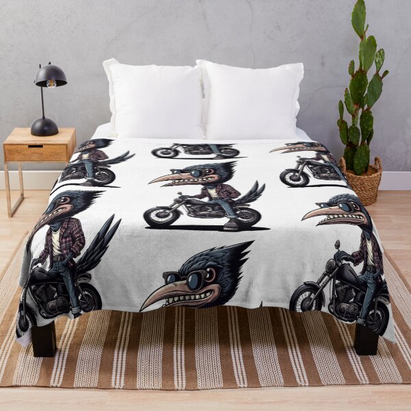 Item preview, Thrush bird Riding Motorcycle Vintage Subversive Cartoon designed and sold by kustomart.