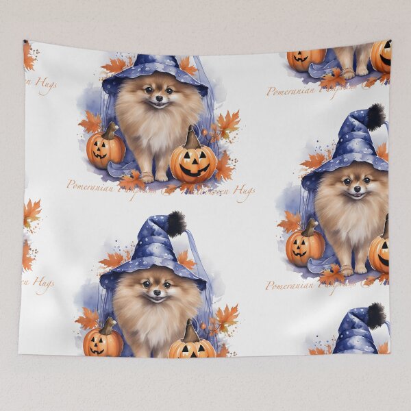 Item preview, Pomeranian Pumpkins & Halloween Hugs designed and sold by whitebirchmerch.