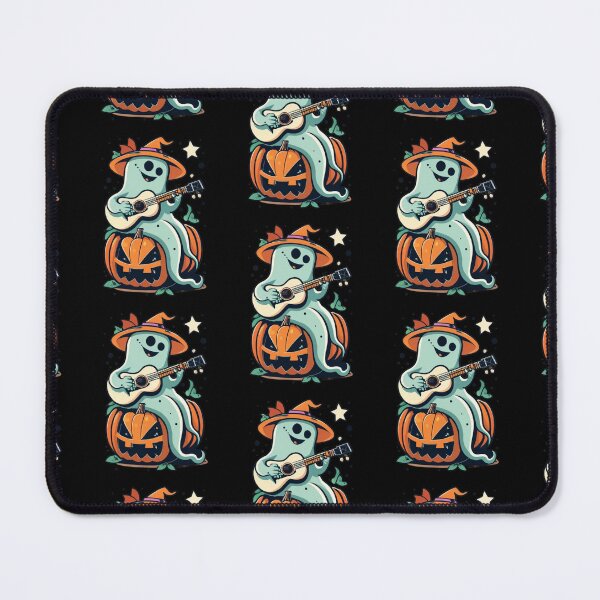 Item preview, Boo berry in a hat sitting on a pumpkin with a guitar designed and sold by ArtFeverShop.