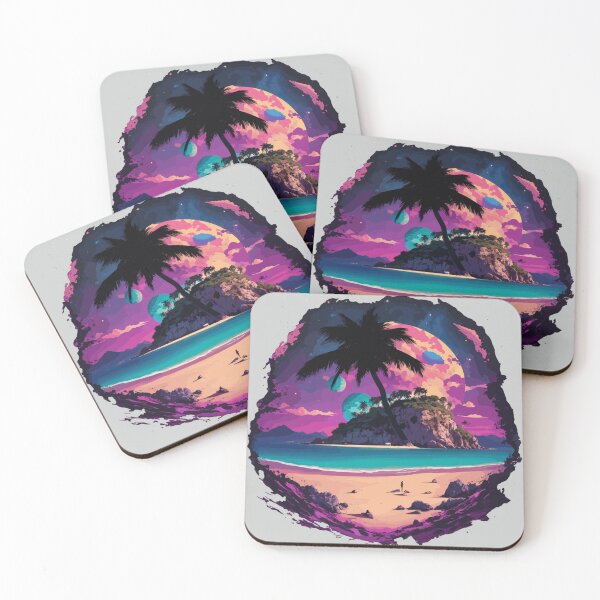 Item preview, Celestial Fantasy Dreams: Secluded Beach Cosmic Mysteries - Sci Fi Art designed and sold by MindfulVisionz.