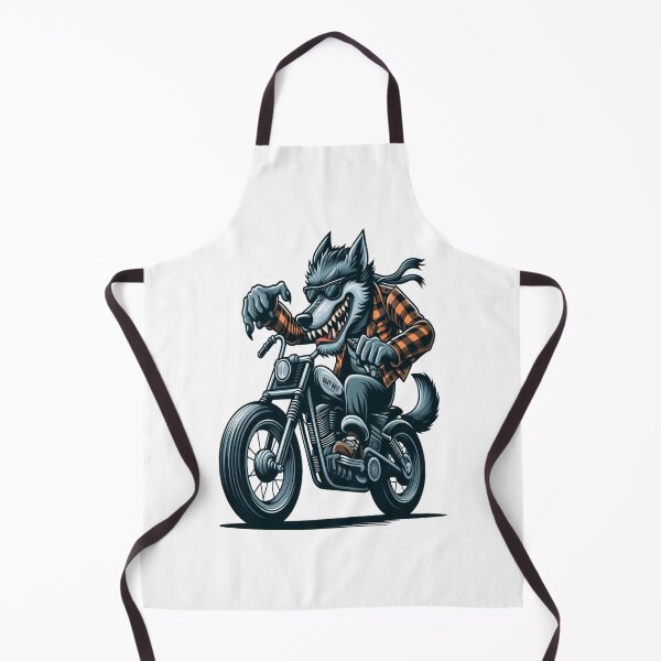 Item preview, Gray wolfRiding Motorcycle Vintage Subversive Cartoon designed and sold by kustomart.
