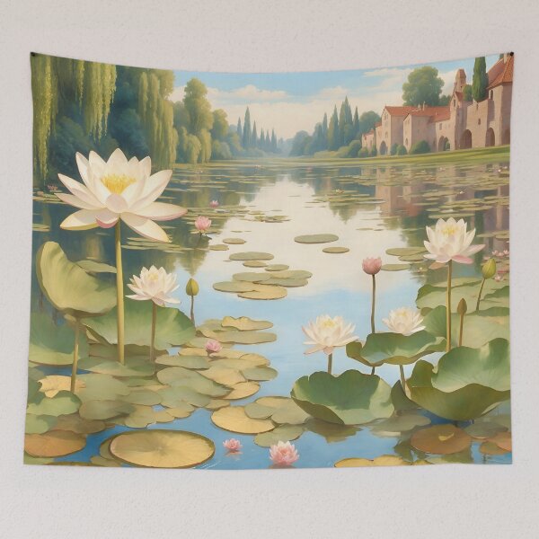 Item preview, Water Lilies in Tranquil Scenery designed and sold by Neranchara.