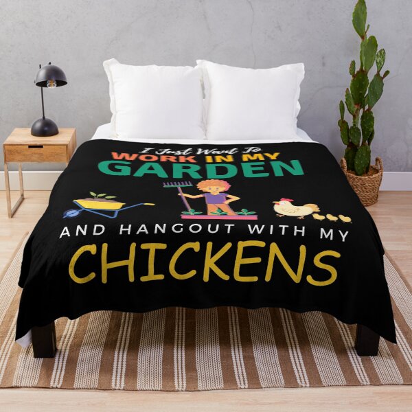 Item preview, I Just Want To Work In My Garden And Hangout With My Chickens Gardening Farming designed and sold by Wiss2Arts.
