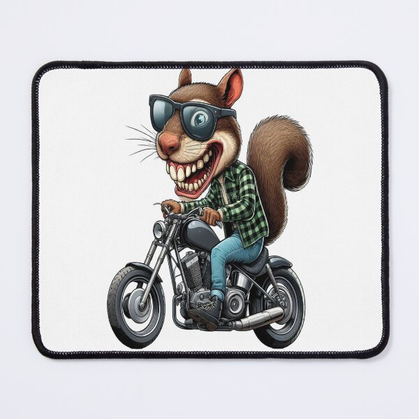 Item preview, Squirrel Riding Motorcycle  Vintage Subversive Cartoon designed and sold by kustomart.