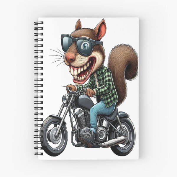 Item preview, Squirrel Riding Motorcycle  Vintage Subversive Cartoon designed and sold by kustomart.