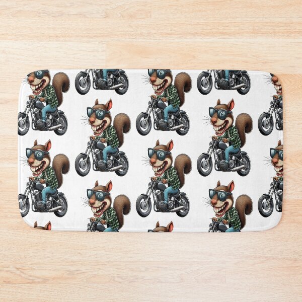 Item preview, Squirrel Riding Motorcycle  Vintage Subversive Cartoon designed and sold by kustomart.