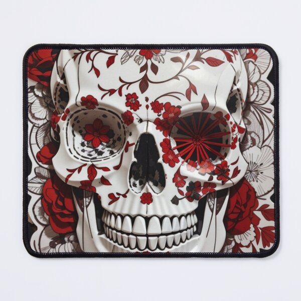 Item preview, Whispers of Nature: Red Flowers Embrace the Skull designed and sold by ArtemExpressio.