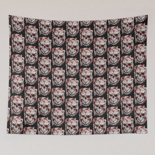 Item preview, Whispers of Nature: Red Flowers Embrace the Skull designed and sold by ArtemExpressio.
