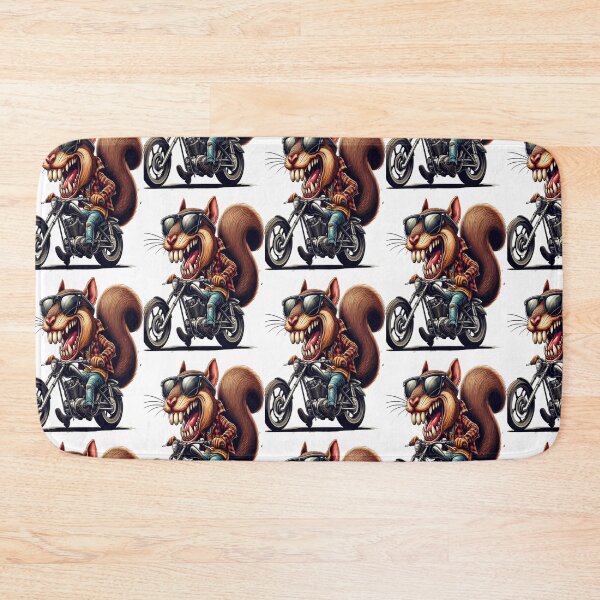 Item preview, Squirrel Riding Motorcycle  Vintage Subversive Cartoon designed and sold by kustomart.