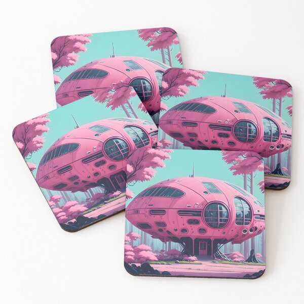 Item preview, Futuristic House in Pink Forest, Aesthetic Sci-fi AI Art designed and sold by avis-aesthetic.