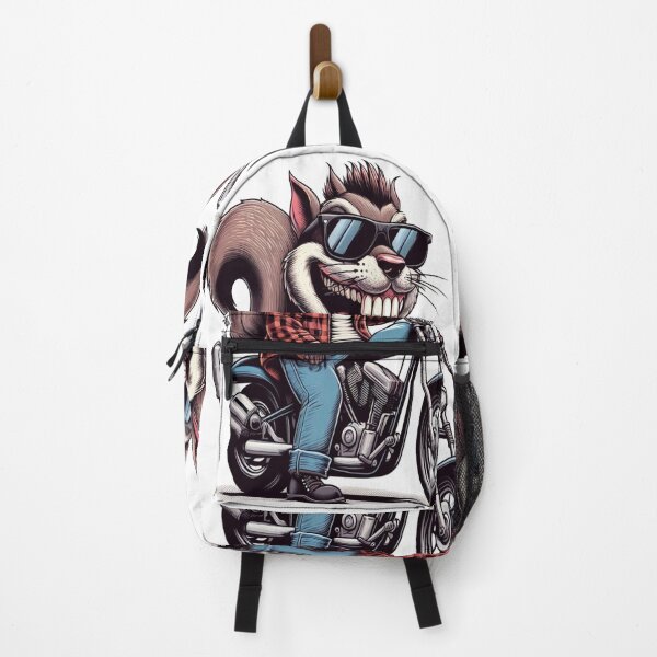 Item preview, Squirrel Riding Motorcycle Vintage Subversive Cartoon designed and sold by kustomart.