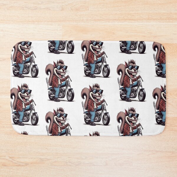 Item preview, Squirrel Riding Motorcycle  Vintage Subversive Cartoon designed and sold by kustomart.