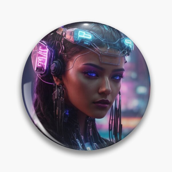Item preview, Neon Nexus: The Sentient City Cyberpunk Artwork - Futuristic AI, Rebels, and Hackers II designed and sold by luminamatrixart.