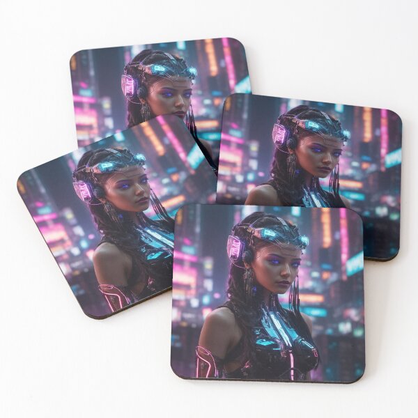 Item preview, Neon Nexus: The Sentient City Cyberpunk Artwork - Futuristic AI, Rebels, and Hackers II designed and sold by luminamatrixart.